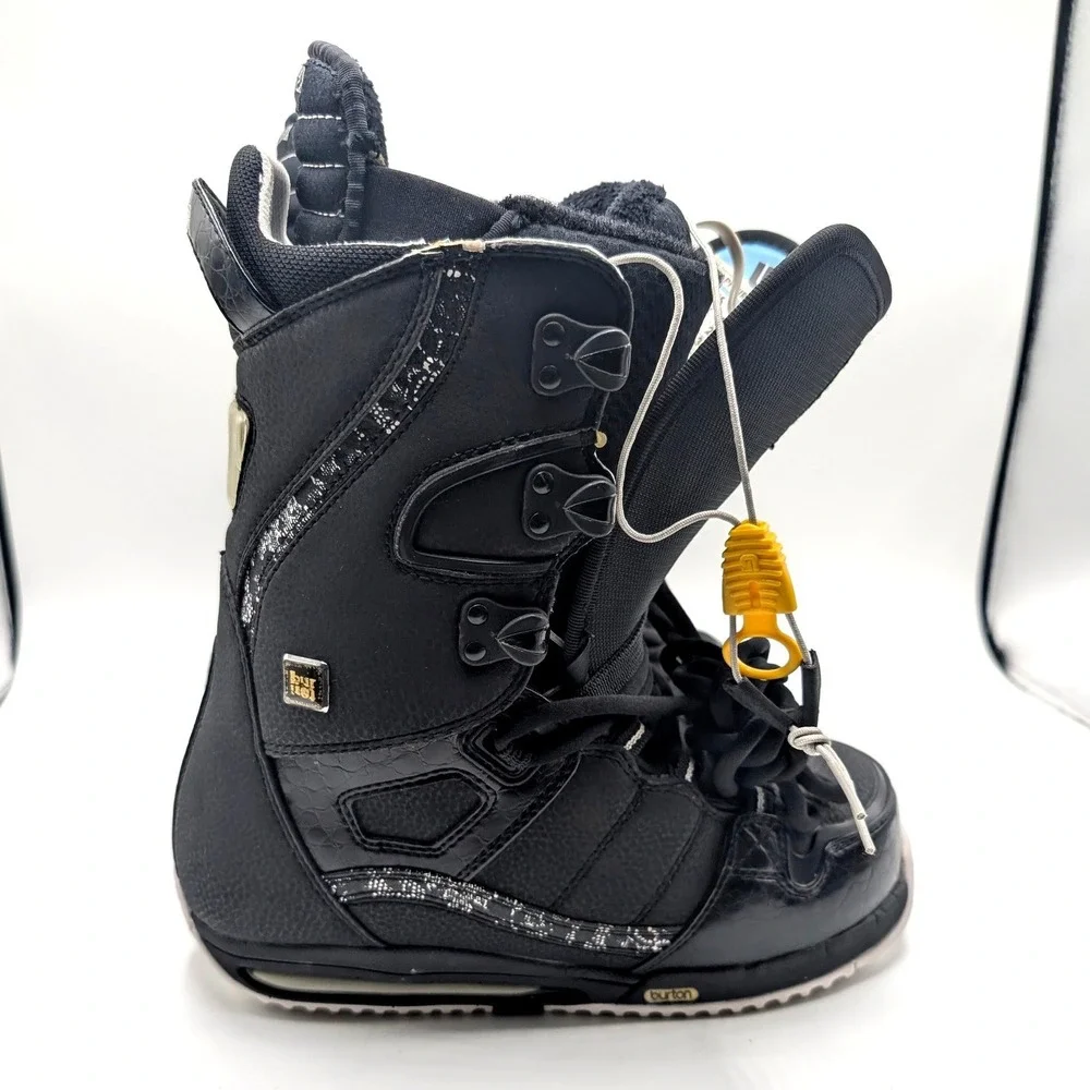 Burton Sapphire Snowboard Boots Womens 6 Black Flex 2 Lace Up Winter Sport